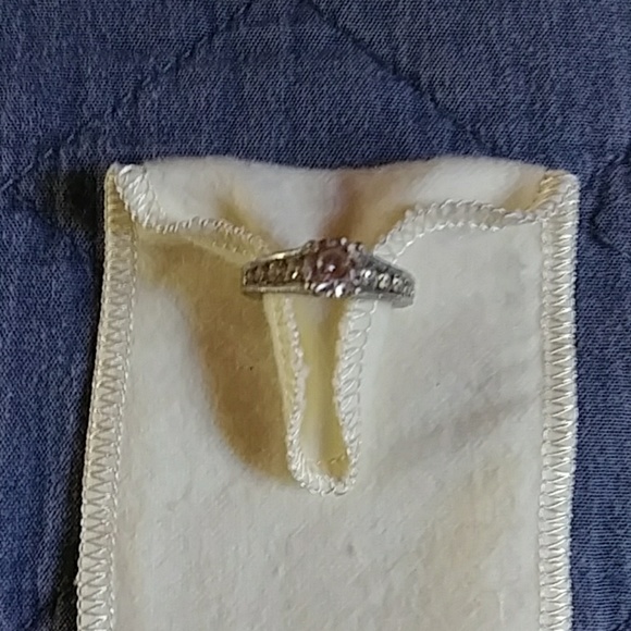 Sterling Silver and Cz Engagement Ring - Picture 1 of 4